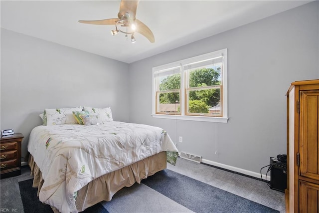 1 Hatteras Lndg, Hampton, VA 23669 - bedroom with carpet, baseboards, and ceiling fan