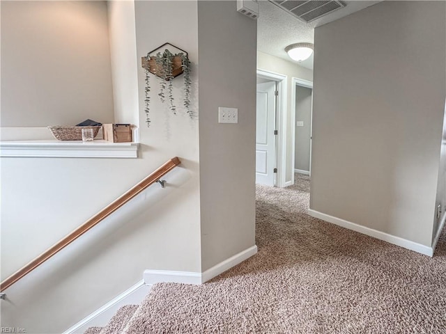 5541 Frog Pond Ln, Virginia Beach, VA 23455 - corridor with carpet floors, an upstairs landing, and baseboards