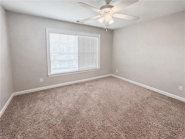 5541 Frog Pond Ln, Virginia Beach, VA 23455 - carpeted empty room with baseboards, a ceiling fan, and a textured ceiling