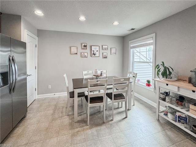 5541 Frog Pond Ln, Virginia Beach, VA 23455 - dining space featuring baseboards, recessed lighting, and a textured ceiling