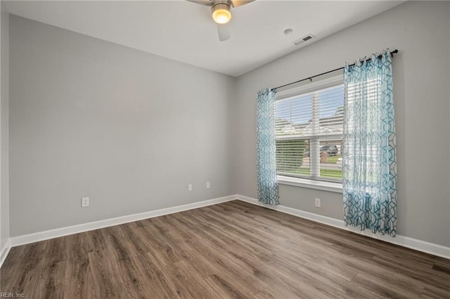 1120 Veranda Way, Chesapeake, VA 23320 - unfurnished room featuring wood finished floors, a ceiling fan, and baseboards