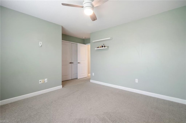 1120 Veranda Way, Chesapeake, VA 23320 - unfurnished bedroom featuring carpet flooring, baseboards, a closet, and a ceiling fan