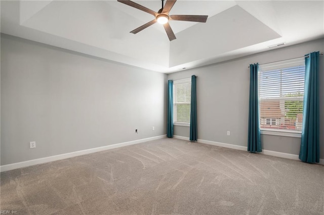1120 Veranda Way, Chesapeake, VA 23320 - empty room with carpet flooring, ceiling fan, plenty of natural light, and a raised ceiling
