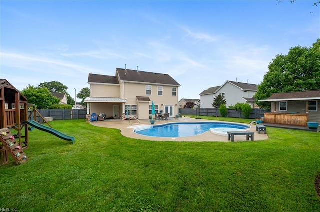 1120 Veranda Way, Chesapeake, VA 23320 - view of swimming pool featuring a patio and a playground