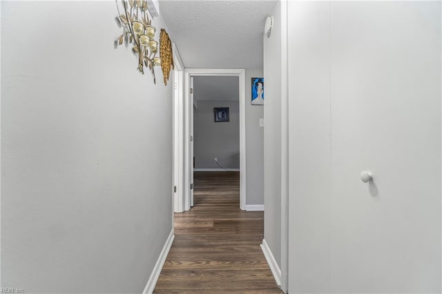 316 Barnstable Quay Quay, Virginia Beach, VA 23452 - hall with dark wood-type flooring, baseboards, a textured ceiling, and a chandelier
