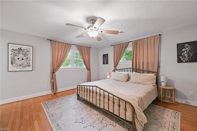 4629 Hermitage Rd, Virginia Beach, VA 23455 - bedroom featuring light wood-style flooring, baseboards, and a ceiling fan