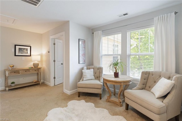 1025 Sullivan Ln, Chesapeake, VA 23322 - sitting room with attic access, baseboards, and light colored carpet