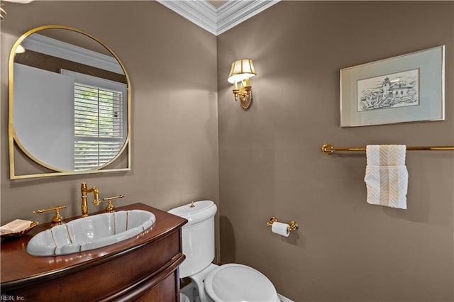 400 Discovery Rd, Virginia Beach, VA 23451 - bathroom with crown molding, toilet, and vanity