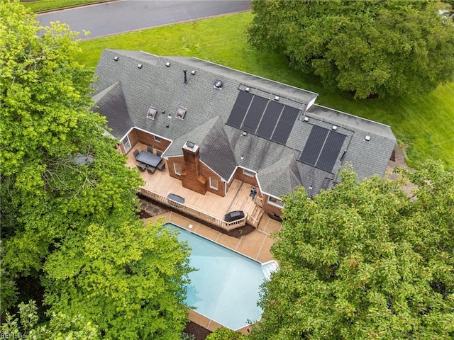 3121 Audley Way, Virginia Beach, VA 23452 - aerial view of property and surrounding area with a pool