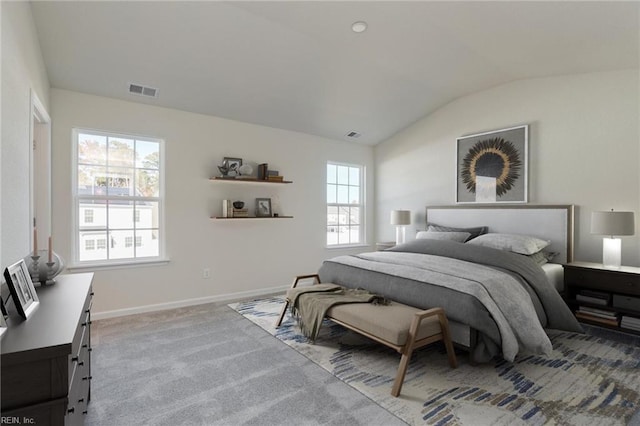 4408 Abercorn Dr, Suffolk, VA 23435 - carpeted bedroom featuring lofted ceiling and baseboards