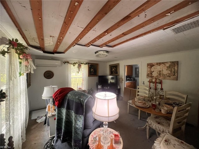 1717 Old Ferry Rd, Hudgins, VA 23076 - living area featuring a wall mounted AC