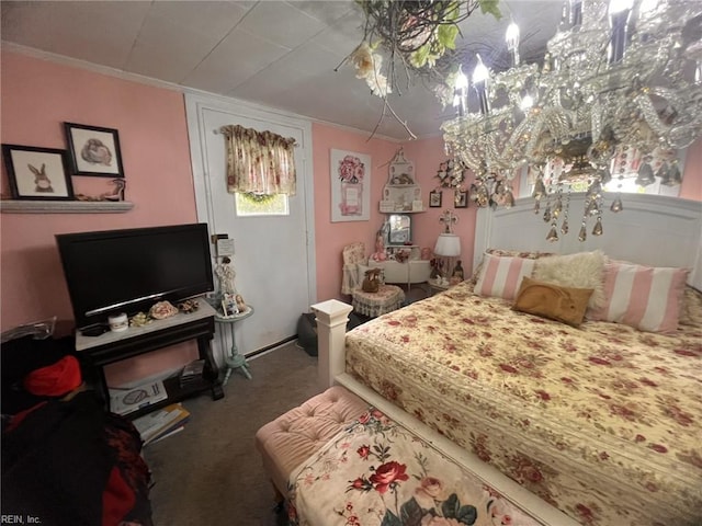 1717 Old Ferry Rd, Hudgins, VA 23076 - carpeted bedroom featuring ornamental molding