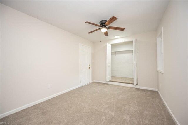 917 Garfield Ave, Suffolk, VA 23434 - unfurnished bedroom featuring carpet flooring, baseboards, a closet, and a ceiling fan