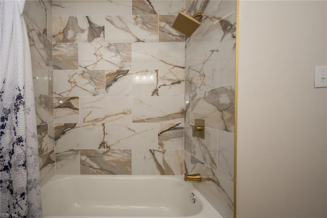 917 Garfield Ave, Suffolk, VA 23434 - bathroom featuring shower / bathtub combination with curtain