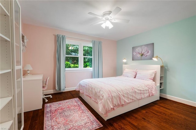 4252 Country Club Cir, Virginia Beach, VA 23455 - bedroom featuring wood finished floors, baseboards, and ceiling fan