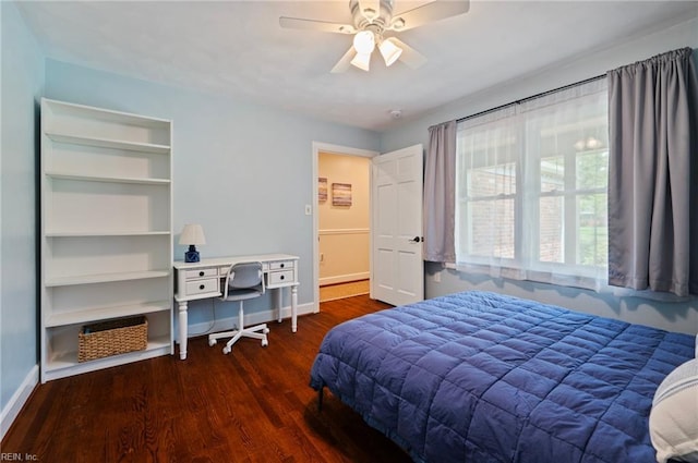 4252 Country Club Cir, Virginia Beach, VA 23455 - bedroom featuring wood finished floors, baseboards, and ceiling fan