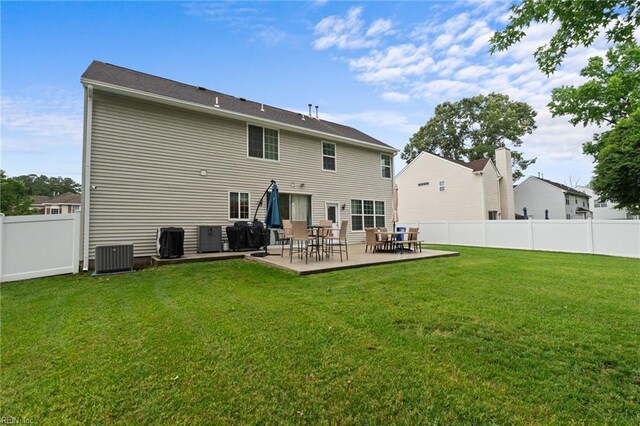302 Peachwood Ct, Suffolk, VA 23434 - back of house featuring a patio and central air condition unit