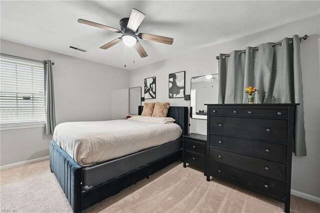1840 Old Ridge Rd, Virginia Beach, VA 23464 - bedroom featuring carpet, baseboards, and a ceiling fan