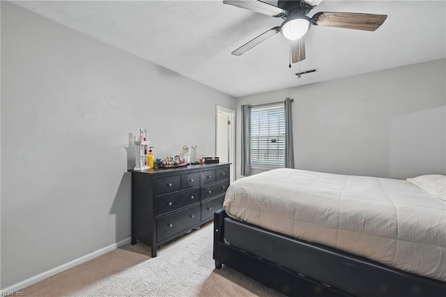 1840 Old Ridge Rd, Virginia Beach, VA 23464 - bedroom with light carpet, baseboards, and ceiling fan