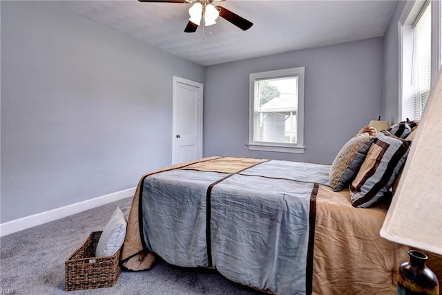 319 Greenbriar Ave, Hampton, VA 23661 - bedroom with baseboards, carpet flooring, and ceiling fan