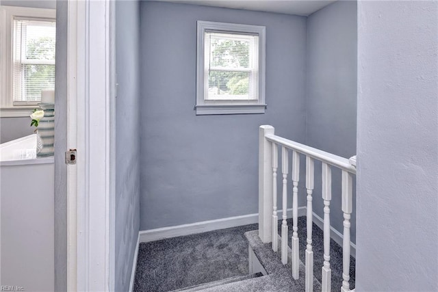 319 Greenbriar Ave, Hampton, VA 23661 - stairs featuring carpet floors and baseboards