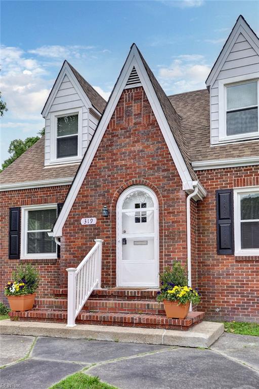 319 Greenbriar Ave, Hampton, VA 23661 - view of front of house with brick siding and a shingled roof