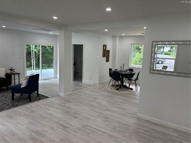 432 Maryle Ct, Newport News, VA 23602 - dining room featuring light wood-style floors, recessed lighting, and baseboards