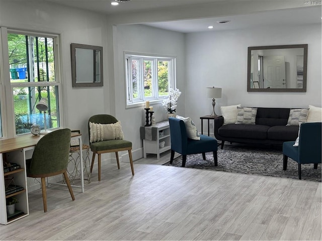 432 Maryle Ct, Newport News, VA 23602 - living room with light wood-type flooring, recessed lighting, and baseboards