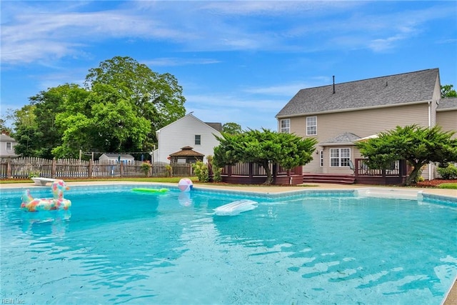 3005 Beech Grove Ln, Suffolk, VA 23435 - view of swimming pool featuring a gazebo and a deck