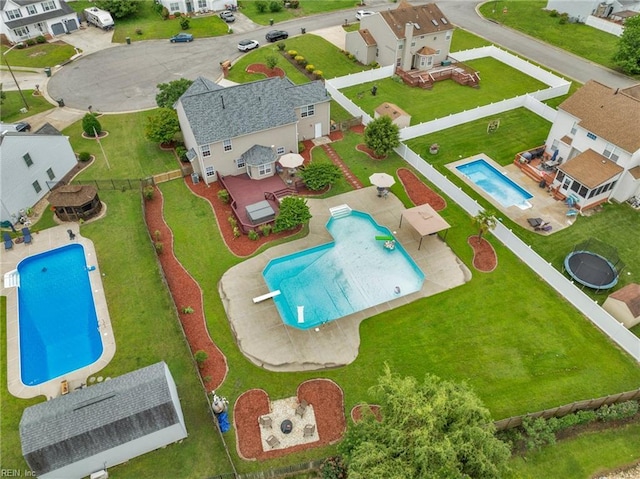 3005 Beech Grove Ln, Suffolk, VA 23435 - aerial view of residential area with a pool area