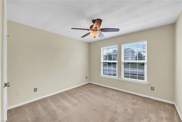 5018 Kings Grant Cir, Suffolk, VA 23434 - carpeted spare room with baseboards and ceiling fan