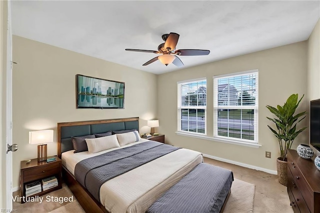 5018 Kings Grant Cir, Suffolk, VA 23434 - carpeted bedroom featuring baseboards and ceiling fan