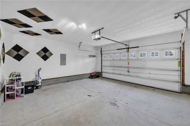 5018 Kings Grant Cir, Suffolk, VA 23434 - garage featuring a garage door opener and electric panel