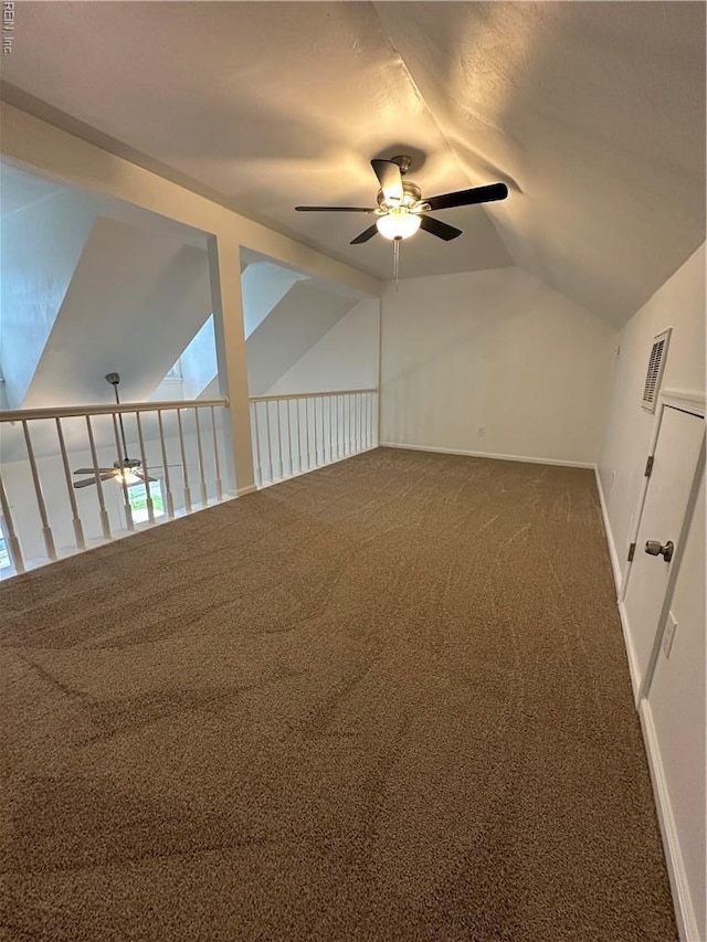 1183 Killington Arch, Chesapeake, VA 23320 - bonus room featuring a ceiling fan, lofted ceiling, carpet, and baseboards