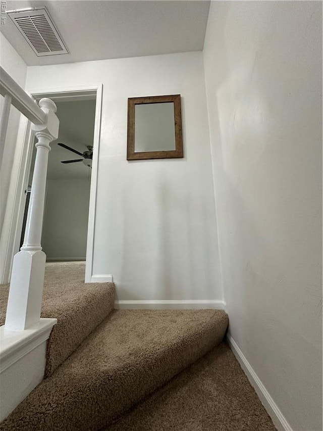 1183 Killington Arch, Chesapeake, VA 23320 - staircase with carpet, ceiling fan, and baseboards