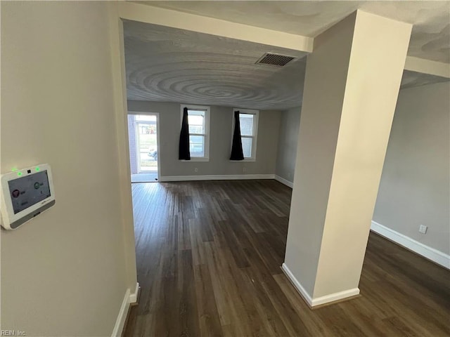 714 B St, Chesapeake, VA 23324 - hall with dark wood-style flooring and baseboards