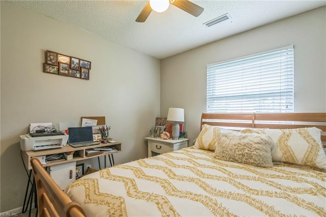 1700 Dylan Dr, Virginia Beach, VA 23464 - bedroom with a textured ceiling and ceiling fan