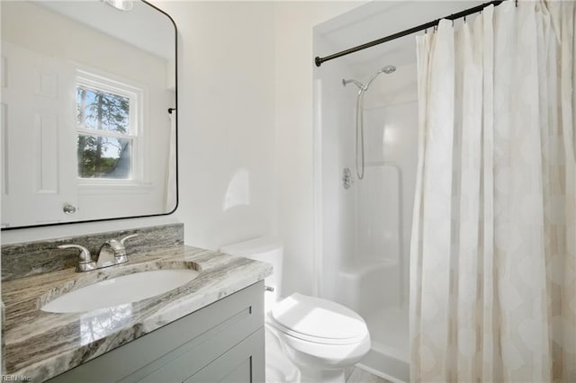 740 Hilda Pine Dr, Chesapeake, VA 23322 - bathroom featuring vanity, toilet, and a shower with shower curtain