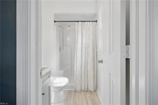 740 Hilda Pine Dr, Chesapeake, VA 23322 - bathroom featuring vanity, toilet, and curtained shower