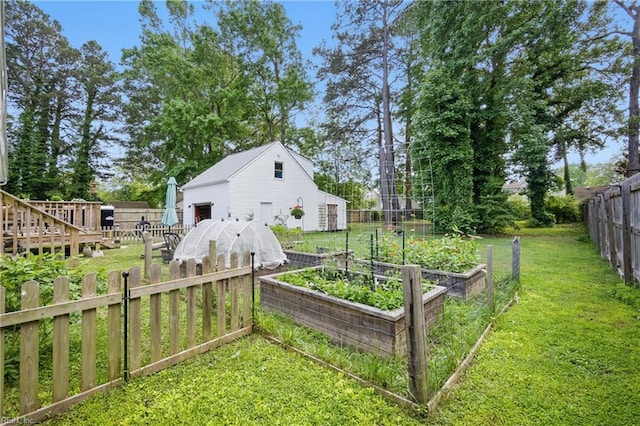 740 Hilda Pine Dr, Chesapeake, VA 23322 - view of yard featuring a garden and an outdoor structure