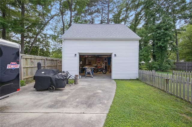 740 Hilda Pine Dr, Chesapeake, VA 23322 - detached garage with driveway