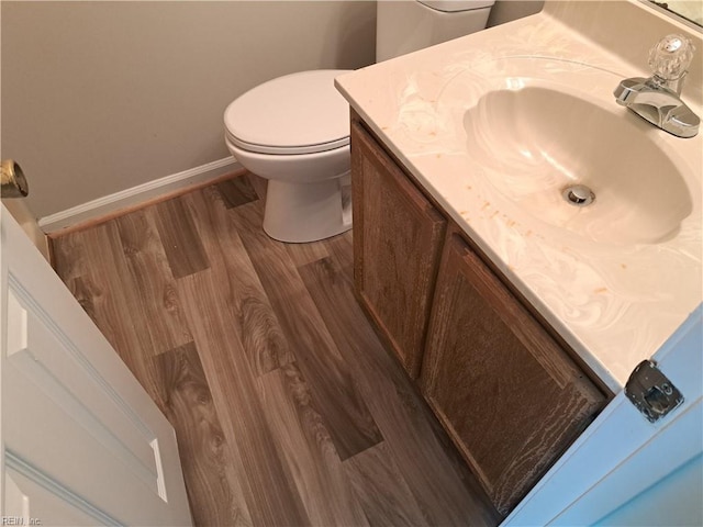 800 Pencil Box Way, Virginia Beach, VA 23462 - bathroom with toilet, vanity, baseboards, and wood finished floors