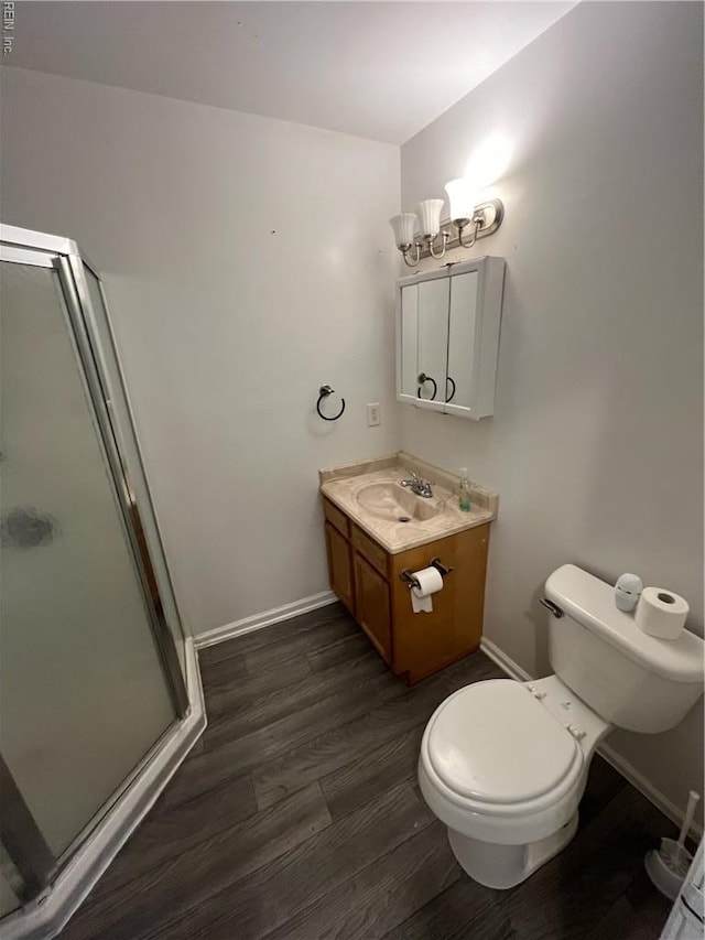 327 Nassau Pl, Hampton, VA 23666 - full bath with vanity, a shower stall, toilet, and baseboards