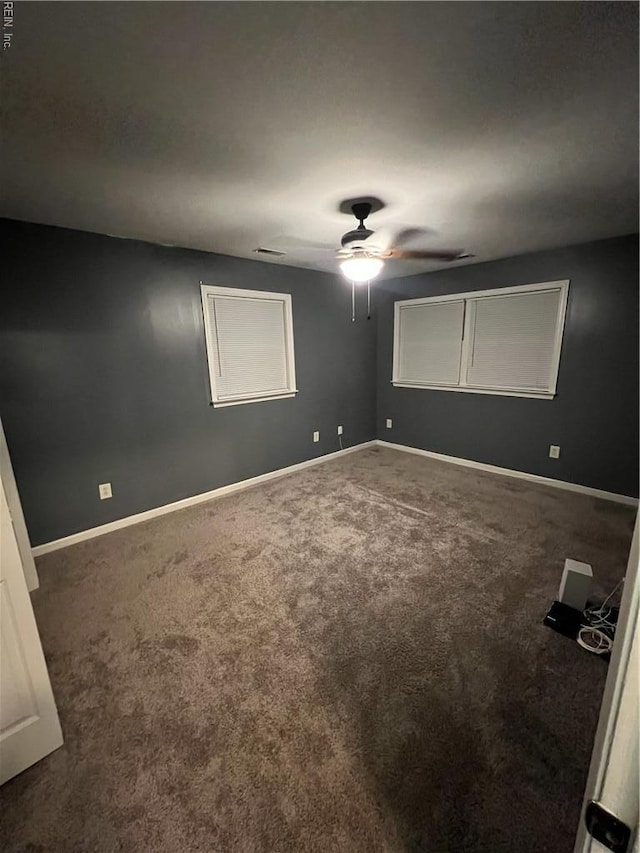 327 Nassau Pl, Hampton, VA 23666 - carpeted empty room featuring ceiling fan and baseboards