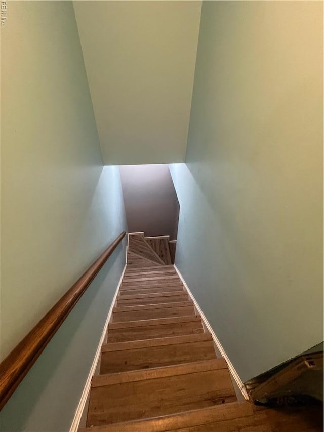 327 Nassau Pl, Hampton, VA 23666 - stairway with wood finished floors