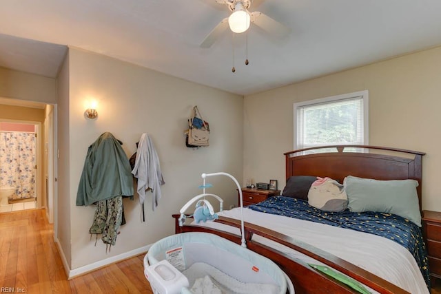 428 Macdonald Cres, Norfolk, VA 23505 - bedroom with wood finished floors, baseboards, and a ceiling fan