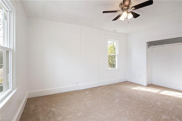 3711 Abingdon Cir, Norfolk, VA 23513 - unfurnished bedroom with carpet flooring, baseboards, and ceiling fan