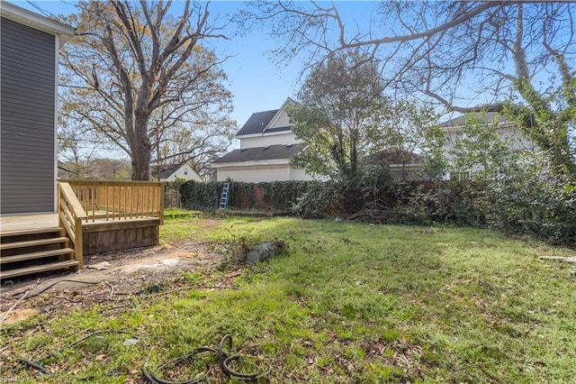 3711 Abingdon Cir, Norfolk, VA 23513 - view of yard featuring a wooden deck