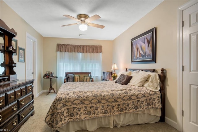 210 John Pott Dr, Williamsburg, VA 23188 - carpeted bedroom featuring baseboards and ceiling fan