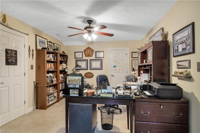 210 John Pott Dr, Williamsburg, VA 23188 - office featuring a ceiling fan and light colored carpet
